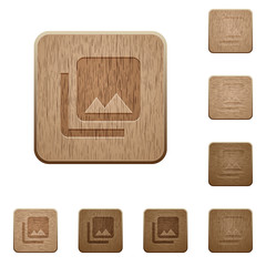 Photo library wooden buttons