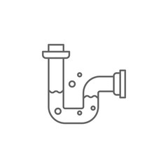 Plumber, pipe, water engorged icon. Element of plumber icon. Thin line icon for website design and development, app development. Premium icon