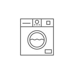 Plumber, washing machine icon. Element of plumber icon. Thin line icon for website design and development, app development. Premium icon