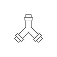Plumber, pipe, valve icon. Element of plumber icon. Thin line icon for website design and development, app development. Premium icon