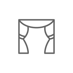 Theatre curtains icon. Element of theatre icon. Thin line icon for website design and development, app development. Premium icon