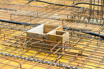 Pipes for electrical network located on construction site