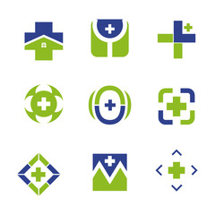 Medical set logo design vector template