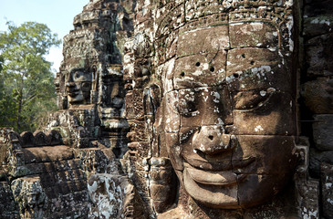 Bayon ruins in Cambodia.
