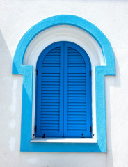 window of a monastery in greece
