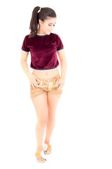 Fototapeta premium Beautiful sexy girl studio shot