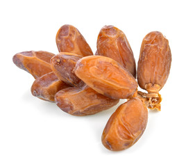 date palm fruit on white background