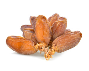 date palm fruit on white background
