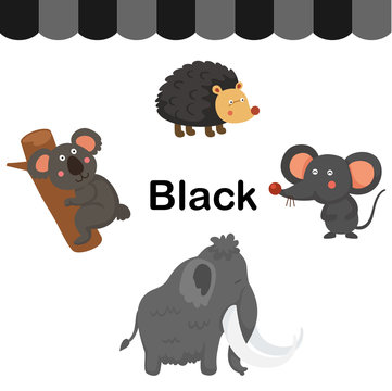 Illustration of isolated color black group vector
