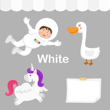 Illustration of isolated color white group vector