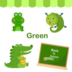 Illustration of isolated color green group vector