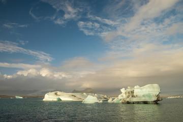 Icebergs at Jokulsarlon lagoon. Iceland