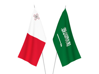 Saudi Arabia and Malta flags