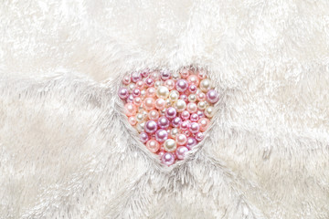 Pearls on a white background