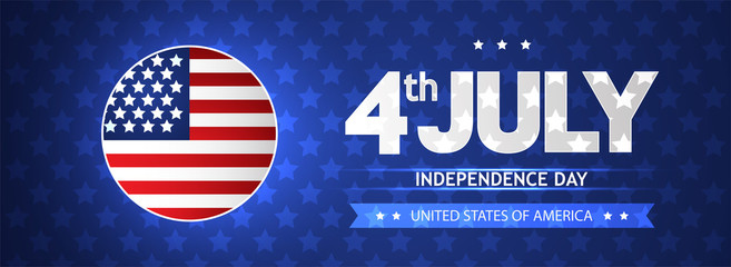 Fourth of July Independence Day. Abstract background. Vector