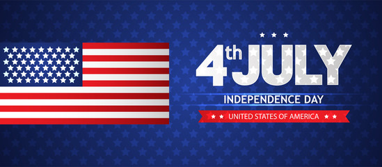 Fourth of July Independence Day. Abstract background. Vector