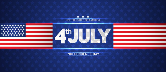 Fourth of July Independence Day. Abstract background. Vector