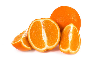 Citrus Orange Fruit Isolated On White