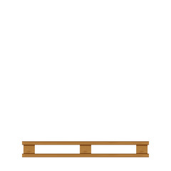 empty wooded pallet isolated on white background and copy space, blank pallet wood for placing products boxes stack in factory warehouse, illustration wooded pallet for crate boxes storage