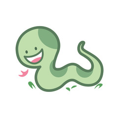 snake cartoon character cute isolated on white background, beautiful snake cartoon characters cute, clip art snake blue lovely and funny, clipart snake mascot cartoon green pastel color