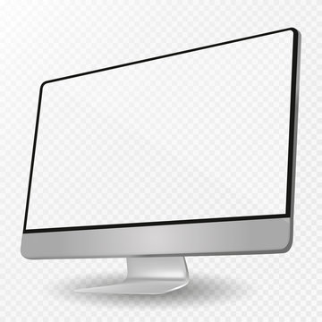 Computer display isolated on white. Vector eps10