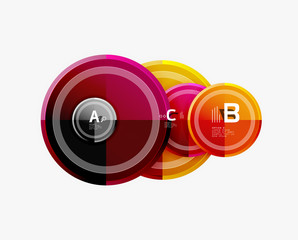 Circle geometric abstract background template for web banner, business presentation, branding, wallpaper