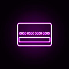 credit card neon icon. Elements of bank set. Simple icon for websites, web design, mobile app, info graphics