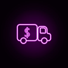 collector neon icon. Elements of bank set. Simple icon for websites, web design, mobile app, info graphics