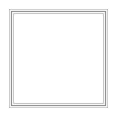 silver frame square isolated on white background and copy space, blank stainless framework for banner ad, empty metallic picture frames, metal frame luxury for image, framework silver grey on white