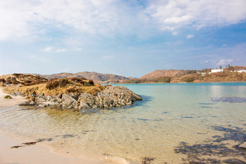Silver Sands of Morar white sandy Beach Highlands Scotland Great Britain