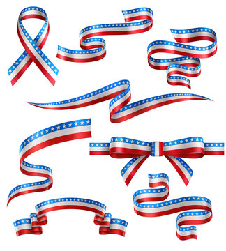 Set of American Ribbons