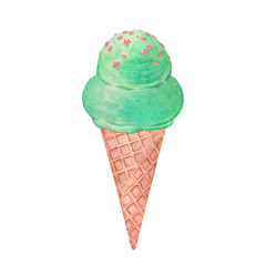 bright watercolor ice cream 7