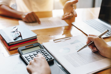 Business People Meeting Design Ideas professional investor working new startup project.