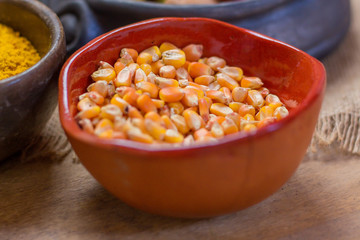 corn kernels - closeup