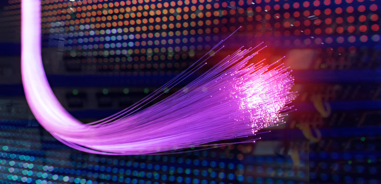 Purple Fiber Optics Lights Abstract Background