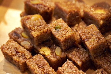 Yaksik, Korean sweet rice with dried fruits and nuts 