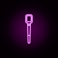 crutches neon icon. Elements of hospital set. Simple icon for websites, web design, mobile app, info graphics