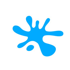 water drop splash isolated on white background, splash of water for element logo and icon, water drop splatter simple image for banner songkran festival, splash water drop symbol for graphic ad design