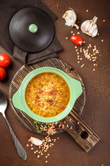Lentil soup - Masoor Dal or Dal Tadka Curry