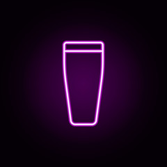 glass neon icon. Elements of restaurant set. Simple icon for websites, web design, mobile app, info graphics