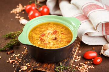 Lentil soup - Masoor Dal or Dal Tadka Curry