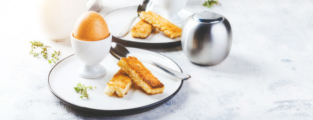 Soft boiled egg for breakfast