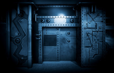 Sci-fi Scene, Spacecraft Metal Gate © onlyyouqj