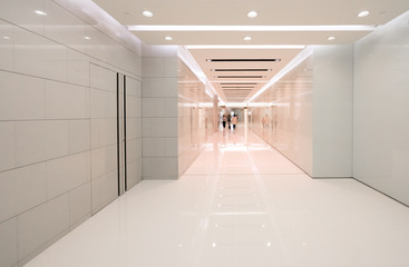 Bathroom interior space in shopping mall