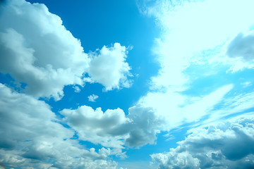 clouds blue sky / background clean blue sky with white clouds concept purity and freshness of nature