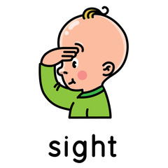 Sight. Icon of one of five senses