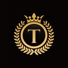 T initial royal crown logo