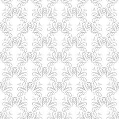 Fototapeta na wymiar Abstract twig seamless pattern. Fashion graphic on white background design. Modern stylish abstract texture. Monochrome template for prints, textiles, wrapping, wallpaper, etc. Vector illustration.