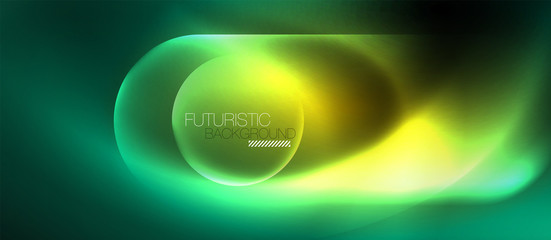 Neon glowing techno lines, hi-tech futuristic abstract background template