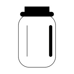 Kitchen glass jar isolated